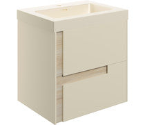 Achilles 605mm Wall Hung 2 Drawer Basin Unit & Co-ordinating Basin