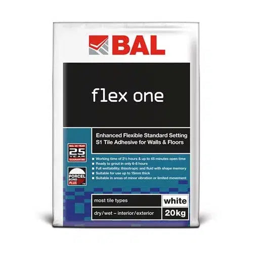 BAL FLEX ONE WHITE STANDARD SET S1 ADHESIVE 20KG image 0