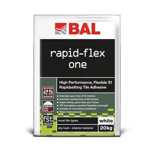 BAL RAPID-FLEX ONE WHITE RAPID SET S1 ADHESIVE 20KG image 0