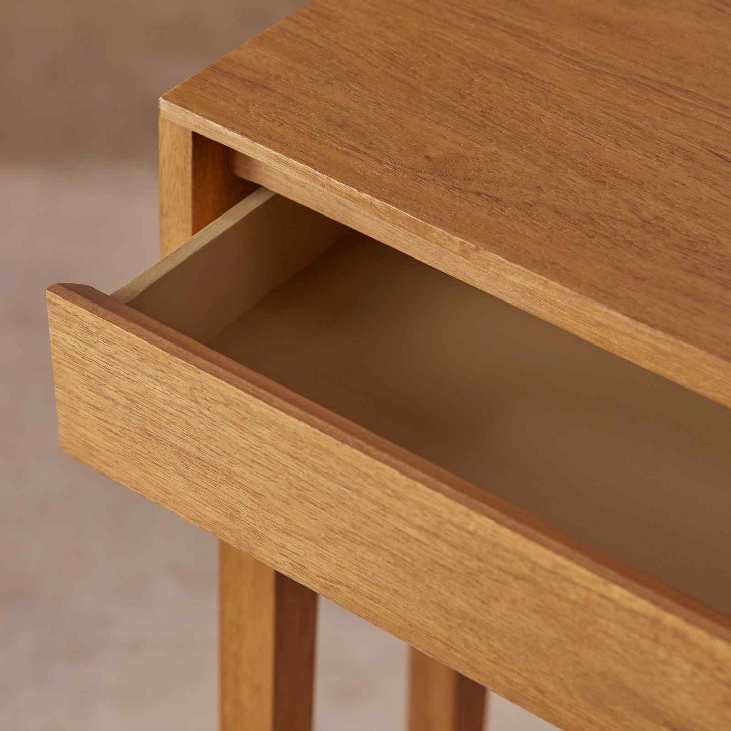 Melia Light Oak Console and Hallway Table with One Drawer