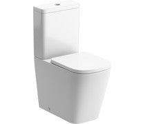 Agatha Rimless Close Coupled Fully Shrouded Short Projection WC & Soft Close Seat