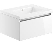 Cora 615mm 1 Drawer Wall Hung Basin Unit Inc. Basin