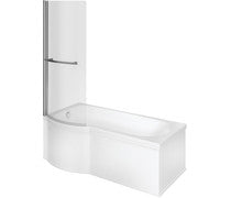 Decima P Shape 1700x850x560mm 0TH Shower Bath Pack