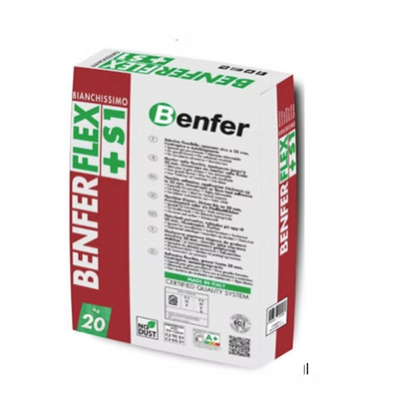 Benfer Benferflex+S1 White Tile Adhesive C2TES1 - 20kg
