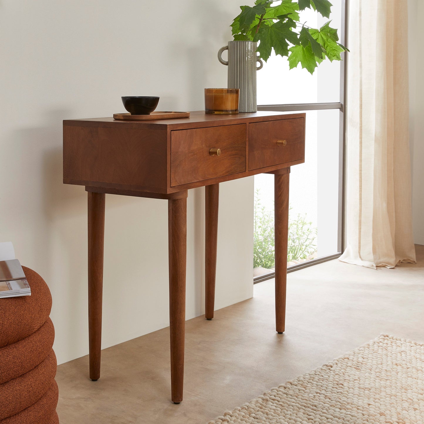 Scandinavian Walnut Oslo Console, Dressing Table, and Desk