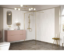 Sparta 900mm Wetroom Side Panel - Brushed Brass