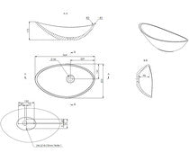 Tessa 564x323mm 0TH Resin Washbowl