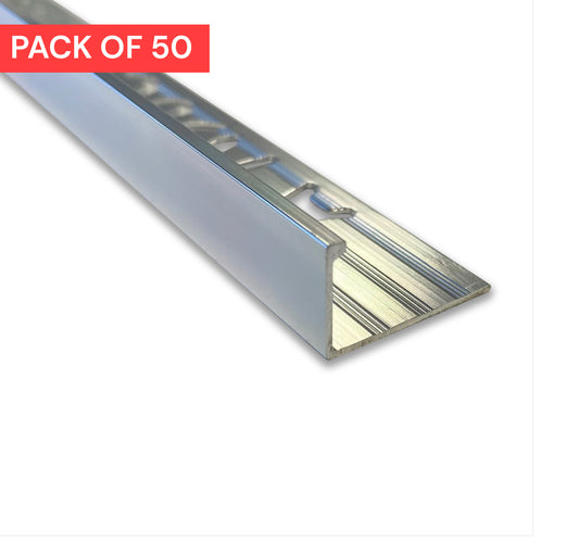 Beava Bright Aluminium Straight Edge Trim - 2.5m x 8mm - Pack of 50 image 0