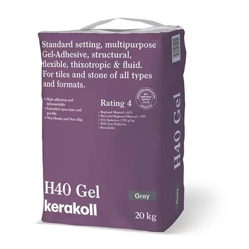 KERAKOLL H40 GEL GREY STANDARD SET S1 ADHESIVE 20KG image 0
