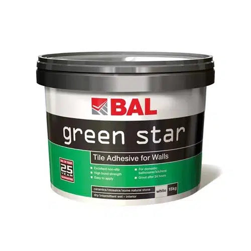 BAL GREEN STAR READY MIXED WALL TILE ADHESIVE – 15KG image 0