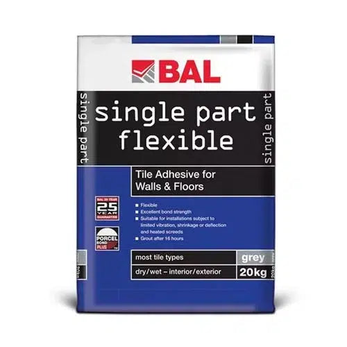 BAL SINGLE PART FLEXIBLE GREY C2 STANDARD SET ADHESIVE 20KG image 0
