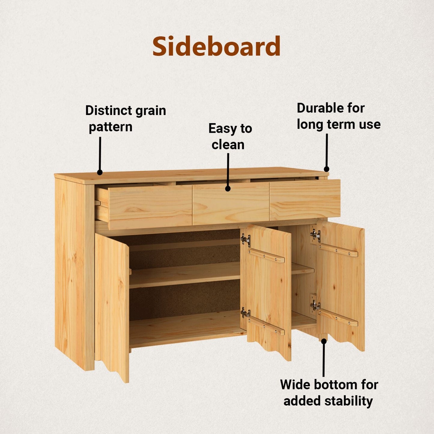 Drammen Oakwood Sideboard